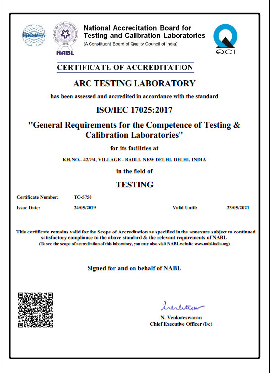 NABL Certificate